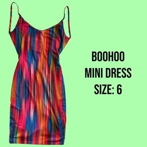 boohoo Rainbow Mini Dress
